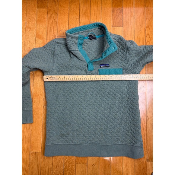 Patagonia Womens Cotton Quilt Snap-T Pullover Green Teal 25281 SP17 Small - Picture 7 of 8